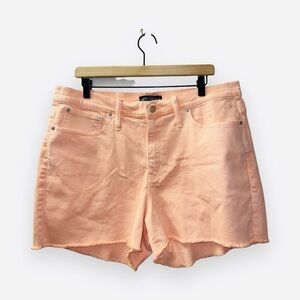 J. Crew NWT L1647 Orange High Rise Garment-Dyed Cutoff Boy Short size 33